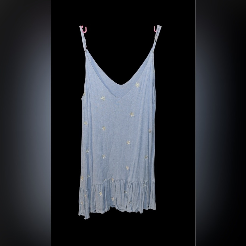 Storia Blue Shine Bright Swing Dress Embroidered Stars - Picture 3 of 6